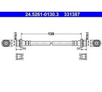 Brake Hose ATE Fits TOYOTA Auris Verso 90947-W2015