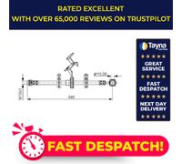 Brake Hose fits MERCEDES ML430 W163 4.3 Front Left 98 to 01 M113.942 Hydraulic