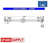 BRAKE HOSE FOR ALFA ROMEO 147 ATE 24.5112-0408.3 NEW