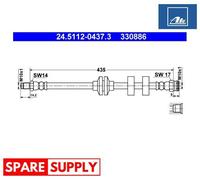 BRAKE HOSE FOR ALFA ROMEO 156 156 SPORTWAGON GT ATE 24.5112-0437.3