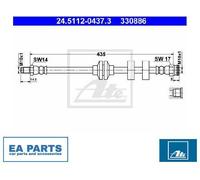 Brake Hose for ALFA ROMEO FIAT ATE 24.5112-0437.3