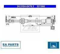 Brake Hose for ALFA ROMEO GIULIETTA ATE 24.5104-0470.3