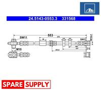 BRAKE HOSE FOR AUDI A1 A1 SPORTBACK ATE 24.5143-0553.3