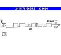 Brake Hose For Audi A1 Seat ARONA IBIZA Skoda FABIA KAMIQ 2Q0611701A