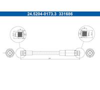 Brake Hose For Audi A1 Seat ARONA IBIZA Skoda FABIA KAMIQ 2Q0611775