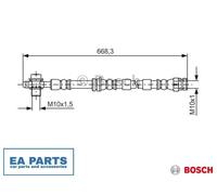 Brake Hose for AUDI A3 Q2 Q3 TT BOSCH 1 987 481 693