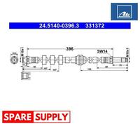 BRAKE HOSE FOR AUDI A4 A5 Q5 ATE 24.5140-0396.3