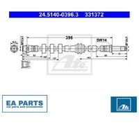 Brake Hose for AUDI A4 A5 Q5 ATE 24.5140-0396.3