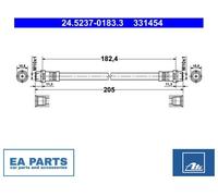 Brake Hose for AUDI A4 A8 ATE 24.5237-0183.3