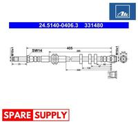 BRAKE HOSE FOR AUDI A4 ALLROAD ATE 24.5140-0406.3