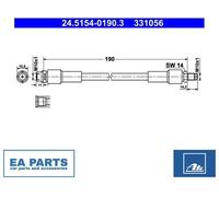 Brake Hose for AUDI A8 ATE 24.5154-0190.3 NEW