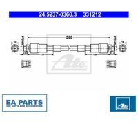 Brake Hose for AUDI A8 ATE 24.5237-0360.3