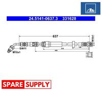 BRAKE HOSE FOR AUDI ATE 24.5141-0637.3