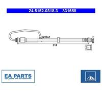 Brake Hose for AUDI ATE 24.5152-0318.3