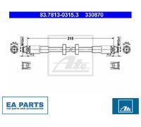 Brake Hose for AUDI ATE 83.7813-0315.3
