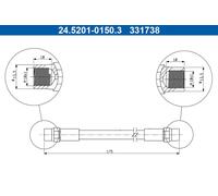 Brake Hose For Audi COUPE CABRIOLET 90 80 78-00 811611775A
