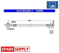 BRAKE HOSE FOR AUDI SEAT ATE 24.5138-0263.3