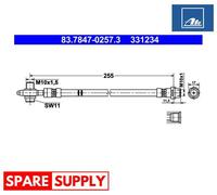 BRAKE HOSE FOR AUDI SEAT SKODA ATE 83.7847-0257.3
