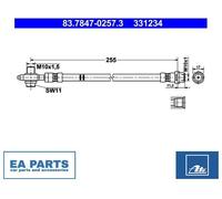 Brake Hose for AUDI SEAT SKODA ATE 83.7847-0257.3