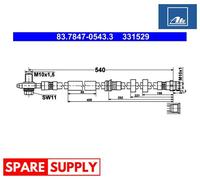 BRAKE HOSE FOR AUDI SEAT SKODA ATE 83.7847-0543.3