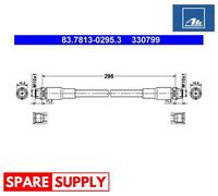 BRAKE HOSE FOR AUDI SKODA VW ATE 83.7813-0295.3 NEW