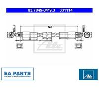 Brake Hose for AUDI VW ATE 83.7849-0419.3