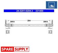 BRAKE HOSE FOR BMW 1500-2000 E10 E6 E9 ATE 24.5201-0204.3