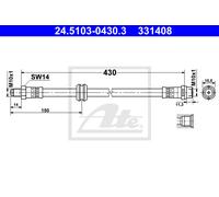 Brake Hose for BMW:3,E36,3 Sedan,3 Coupe,Z3 Coupe 34321159717