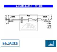 Brake Hose for BMW ATE 24.5113-0423.3