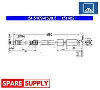 BRAKE HOSE FOR BMW ATE 24.5169-0590.3