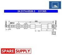 BRAKE HOSE FOR BMW ATE 24.5174-0526.3