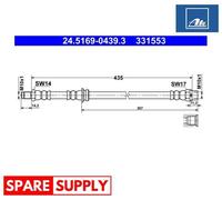 BRAKE HOSE FOR BMW E70 F15 E71 F16 ATE 24.5169-0439.3 NEW