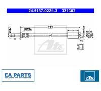 Brake Hose for BMW E81 E87 E88 E82 ATE 24.5137-0221.3