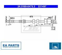 Brake Hose for BMW E84 ATE 24.5169-0475.3