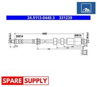 BRAKE HOSE FOR BMW E90 E92 E91 ATE 24.5113-0440.3 NEW