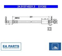Brake Hose for BMW E90 F30 E93 E92 ATE 24.5137-0221.3