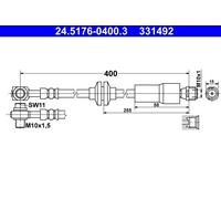 Brake Hose For Chevrolet CRUZE ORLANDO VOLT Vauxhall AMPERA ASTRA 12774865
