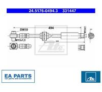 Brake Hose for CHEVROLET OPEL SAAB ATE 24.5176-0494.3