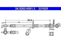 Brake Hose For Citroen C1 05-14 Peugeot 107 05-14 Toyota AYGO 05-14 4806E1