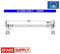 BRAKE HOSE FOR CITROËN C2 C2 ENTERPRISE C3 I C3 PLURIEL ATE 24.5246-0190.3