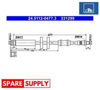 BRAKE HOSE FOR CITROËN FIAT PEUGEOT ATE 24.5112-0477.3