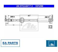 Brake Hose for CITROËN JUMPER II Bus RELAY II Bus ATE 24.5112-0417.3