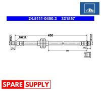 BRAKE HOSE FOR DACIA RENAULT ATE 24.5111-0450.3