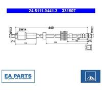 Brake Hose for DS DS 4 ATE 24.5111-0441.3