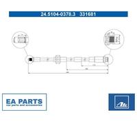 Brake Hose for FIAT 500 PANDA ATE 24.5104-0378.3