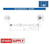 BRAKE HOSE FOR FIAT 500 PANDA ATE 24.5104-0378.3
