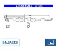 Brake Hose for FORD ESCAPE KUGA II VAN ATE 24.5296-0540.3