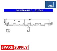 BRAKE HOSE FOR FORD ESCAPE KUGA II VAN ATE 24.5296-0540.3