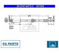 Brake Hose for FORD FIESTA ATE 24.5141-0473.3