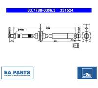 Brake Hose for FORD FOCUS ATE 83.7788-0396.3 NEW